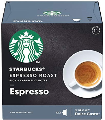 STARBUCKS Nescafé Dolce Gusto Espresso Roast Cafetière à café 12 Capsules