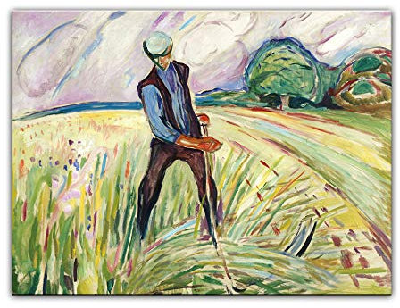 Kunstdruck Poster - Edvard Munch The Haymaker 30x20 cm ca. A4 - Alte Meister Bild ohne Rahmen