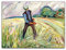 Kunstdruck Poster - Edvard Munch The Haymaker 30x20 cm ca. A4 - Alte Meister Bild ohne Rahmen