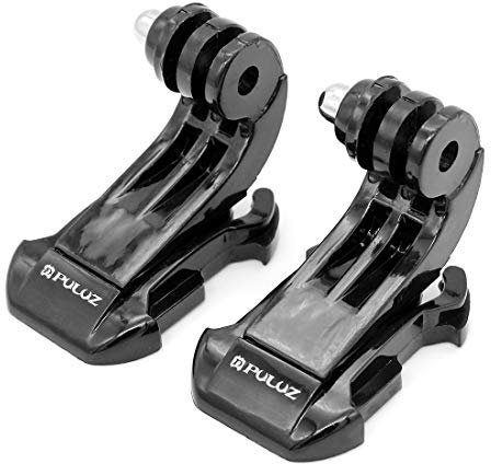 Hensych 2 pièces Surface Verticale Noire Crochet en J Boucle Monter Ensemble pour la série pour GoPro 7/6/5/4/3/2/1,Sangle de Poitrine Casque Avant de Montage pour OSMO Action pour Xiaoyi etc.