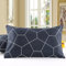 AShanlan 2er Set Kissenbezug Kissenbezüge 40 x 80 cm Marineblau Blau Weiß Geometrisch Muster Mikrofaser Kopfkissenbezug 40x80 Kissenhülle Doppelpack Marineblau