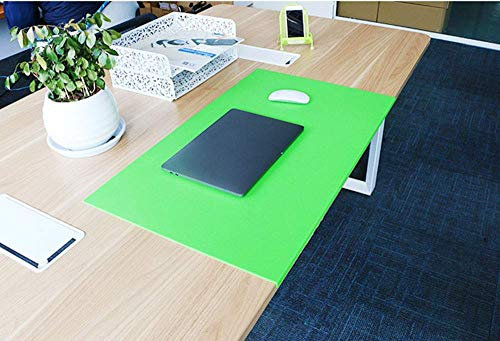 Hohe Qualität Schreibunterlage mit Kantenschutz, Rutschfest Mausunterlage Tischunterlage, Dick 3mm, Wasserdichte TPU Leder, Strapazierfähig für Büro/Arbeitplatz/Hause, Grün, 75x45cm