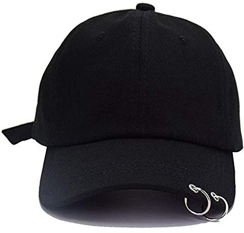 Black Sugar Unisex Baseball Kpop Ring Stahl Snapback Verstellbar Casual Hip Hop Hut