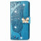Reevermap iPhone 11 Case Glitter Cystal Flip PU Leather Phone Cover for iPhone 11, Shockproof Wallet Card Slots Butterfly Embossed Gems Bling Shiny Magnetic Clasp Kickstand, Blue
