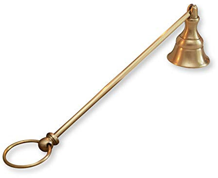 Loberon Kerzenlöscher Perret, Authentisches Antik-Design, Edler Glanz, Filigrane Optik, Klassische Formsprache, Dekoration, Kaminzubehör, Messing, antikmessing