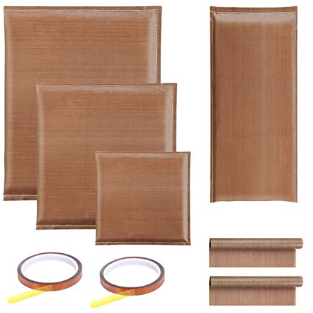 Wärmepress-Kissen-Set – 4 Größen Thermo-Wärmepress-Transferkissen, 2 Stück Wärmetransfer-Papierbögen und 2 Rollen Klebeband – wiederverwendbare Teflon-Bastelmatte Vchomy