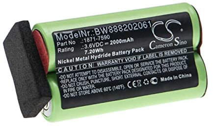 vhbw batteria compatibile con Moser Wella Academy ChromStyle tagliacapelli (2000mAh, 3,6V, NiMH)