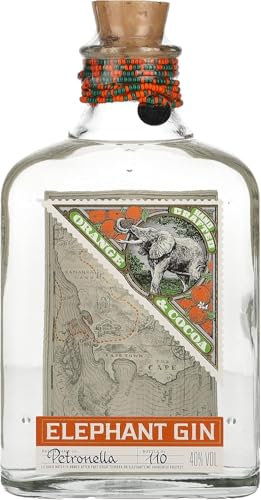 Elephant Orange Cocoa Gin mit Fruchtnote der Bio-Orange und Aroma der Kakaobohne - Preisgekrönter Premium Gin aus Deutschland - 40% vol., 500ml