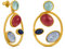 BOUCLES D'OREILLES OR ALEGRIA | Conçu par Carme Fàbregas | Collection Alegria | Verre de Murano | Dans les tons bleu, rose et terre