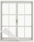MAODOU 80x120cm,Zanzariera Per Finestra,Zanzariera Con Nastro Magico Protezione Zanzara, Adesivo Bianco Netto Bianco