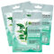 3 x Garnier SkinActive Hydra Bomb Gesichtsmaske aus feuchtigkeitsspendendem und mattierendem Gewebe mit grünem Tee und Hyaluronsäure