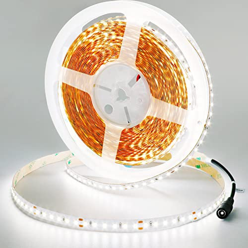 JOYLIT 24V LED Streifen 10M Kaltweiß 6000K 12800LM Sehr Hell, UL CE Profi CRI 90+ Selbstklebend Licht Band mit 1200LEDs SMD 2835 Hohe Dichte 150W Weiss Light Strip für Wohnen, Gewerbe