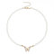 Ushiny Vintage Perlenkette Gold Schmetterling Strass Halsketten Festival Geburtstag Party Halskette Schmuck für Frauen und Mädchen