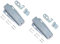 TERF® Heavy Duty Touch Latch Automatic Spring Catch For Press To Open Silver Cupboard Doors Loft Attic Hatches Including Fixing - Pack of 2