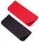 Jagowa 2 Pcs Leather Glasses Case Soft Thickened Dustproof Portable Open Glasses Storage Bag Slant Pouch for Women Men Kids (Black, Red)