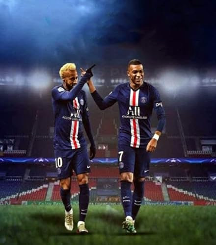 LBMED GemäLde Auf Leinwand Star Neymar JR Mbappe tödliche Kombination für Schlafzimmerdekor Wandkunst Malerei Poster Druckt Bilder 15.7x23.6(40x60cm) Kein Rahmen