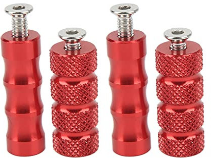 Moto Manette de Vitesse Cheville Anti-dérapant Changement de Vitesse Levier de Frein Repose-pieds Pédale 6mm Trou Moto Repose-pieds Repose-pieds Commandes Reculées Processus CNC (Rouge)