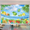 3D Frisches Obst Blauer Himmel Kokospalme Tapete Wanddruck Aufkleber Wanddeko Wandbilder Für Den Innenbereich Abnehmbare Wandbilder | Selbstklebende Große Tapete, Für Büro-Hotel-Rest 350(B)x256(H)cm