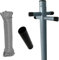 Javco Washing Line Post Pole - Heavy Duty Galvanised Washing Line Post Pole - Clothes Post With Socket, Rope, 2.4m Steel Clothes Line, Home Garden Laundry Towel Dryer, Outdoor Clothing Drying Rack