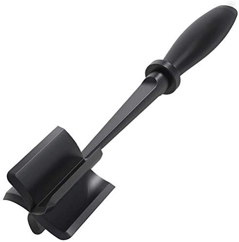 Deba Knives, Masher Ground Beef Turkey Nylon Chopper Utensil Non St Meat Chopper Multifunctional Ground Beef (Black)