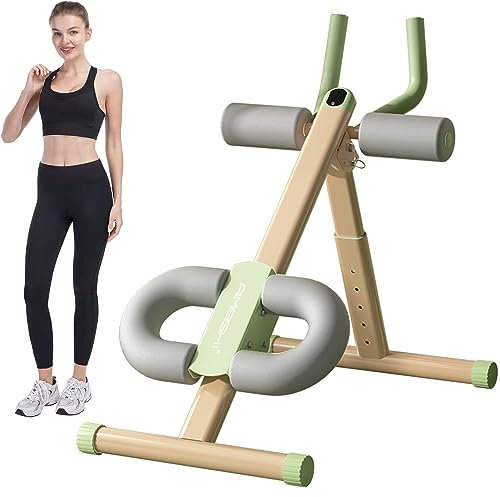 RIEJIN Höhenverstellbarer Ab Trainer Bauch Ganzkörper Workout Maschine Taille Cruncher Core Toner, Bein, Oberschenkel, Hintern Shaper mit LCD-Monitor