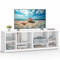 VASAGLE TV Stand for TVs up to 75 Inches, TV Cabinet with Storage Shelves, TV Console Table, Easy to Assemble, for Living Room, Bedroom, Study, Cloud White ULTV112W01