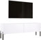 3E 3xE living.com TV- Schrank in Weiß Matt mit Beinen in Schwarz, A: B: 140 cm, H: 52 cm, T: 32 cm