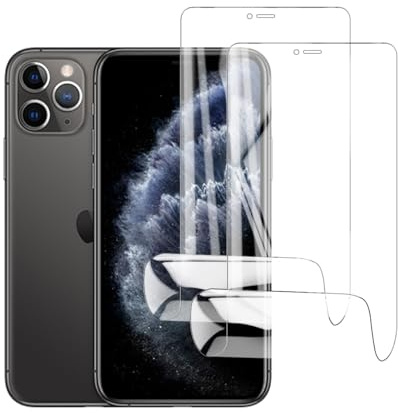 Glcrrpu 2 Pack Hydrogel Screen Protector for iPhone 11 Pro [5.8] | TPU Protective Film, High Sensitive,Anti-Fingerprint,Self-Repairing,HD Clear,Ultra-Thin,Easy Fit Kit,Case Compatible