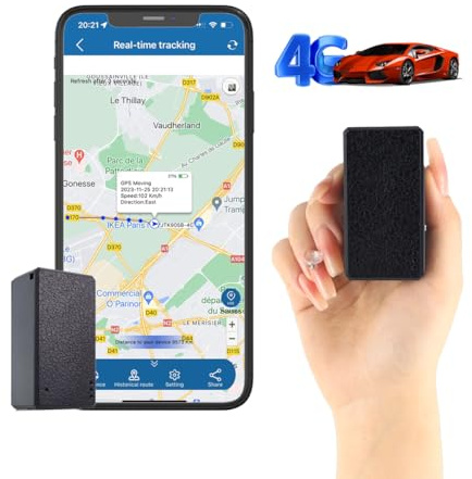 Winnes 4G Mini GPS Tracker Tragbarer GPS Tracker Ohne ABO Mit Geofence-Alarm und Kostenloser App,GPS Sender Magnetisch Echtzeitverfolgung Kinder Koffer Auto Diebstahlschutz