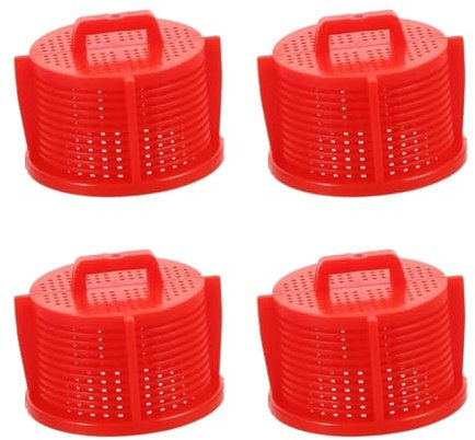 Greethga Filtres pour Machine à laver, Tamis Valve d'entrée de lavage, tamis Machine de lavage, purificateur d'eau, filtre à eau domestique rouge