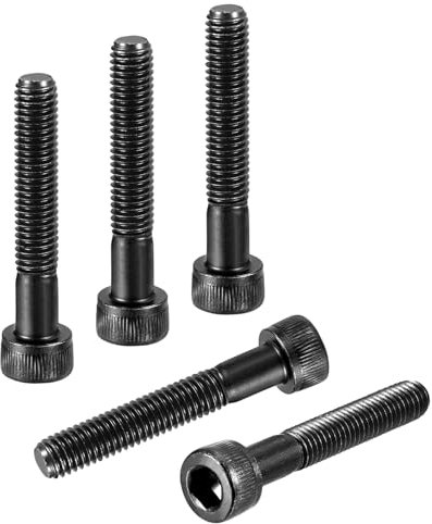 DTGN M5-0.8x30 Vis à Tête Cylindrique à Six Pans Creux - 25Pcs - pour Vélo de Route, VTT, automobile, Moto – Vis Métriques à Tête Hexagonale en Acier au Carbone, Noir