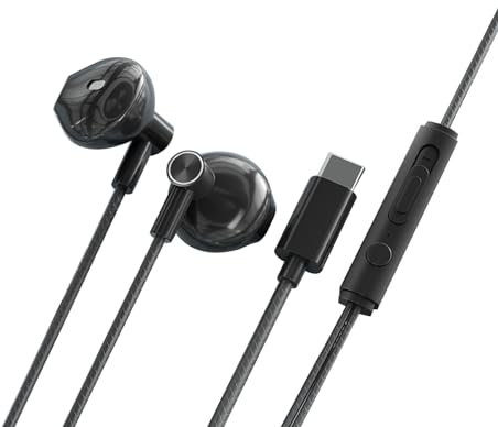 Earphone Wired Earphone Ear 3.5mm/Type C Plug Headphone Microphone Headset Music Gaming for Mobile Phone