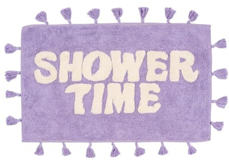 Flamingueo Badezimmerteppich - Badteppich, Badematte rutschfest, 100% Baumwolle, Badezimmer Teppiche, Bathroom Mat, Duschvorleger, 50 x 80 x 1 cm