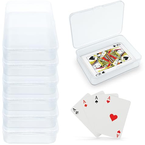 Playing Card Cases (6 Pack) - Durable Playing Card Box Storage Set Clear Plastic for Card Storage, TCG, Sports Cards, Game Collectable Trading Cards & Accessories