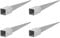 ADGO Einschlagbodenhülse - 4er Set Pfostenträger 70x70 Länge 750 mm - Zaunpfostenträger - Bodenanker für Holzpfosten - Feuerverzinkt - Einschlaghülse - Einschlagbodenhülse - Anker