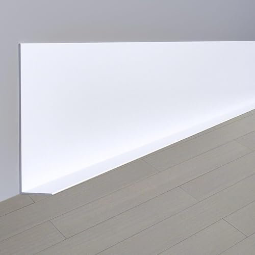 ZZLQIAN Plinthe souple autoadhésive PVC 60x20 mm – 25 mètre plinthes murales, pliable, Plinthe Moulure Garniture pour revêtement de sol, Blanc