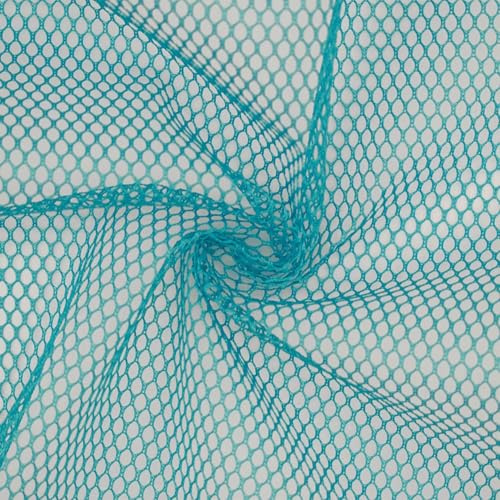 Netzstoff Meshgewebe als Meterware, uni türkis (Länge am Stück ab: 100cm / Breite: 150cm)