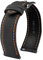 JVEIWAD 20 mm 21 mm 22 mm 23 mm 24 mm Nylon-Leder-Armband, kompatibel mit Tag Heuer Citizen No.5 WATCH Herren Damen Canvas Stoff Uhrenarmband(Orange line-S pin,20mm)