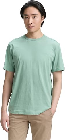 TOM TAILOR T-Shirt mit Logo-Print, Sky Captain Blue Stripy Inject, S