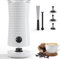 Montalatte Elettrico Automatico, Morpilot Cappuccinatore, Schiumatore Latte 4 in 1, Libera Scelta dello Spessore della Schiuma, Silenzioso e Rivestimento Antiaderante - Bianco