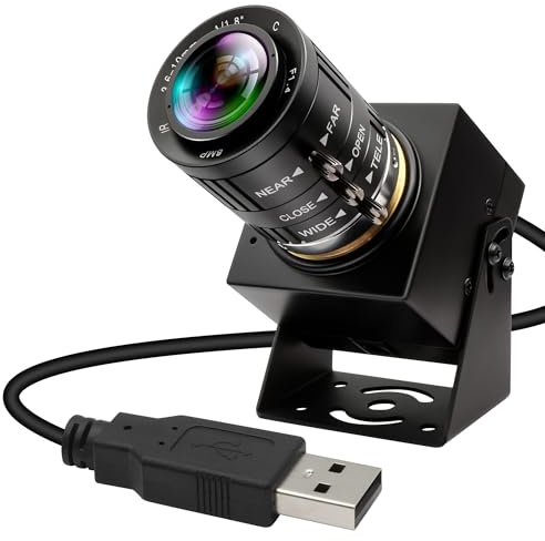 IFWATER 4K Webcam 1080P@120fps USB Steaming Camera with 3.6-10mm Varifocal Manual Lens,12Megapixel UVC Free Driver Compatible Computer, Plug and Play for Conferencing 3D Printer Industrial Security