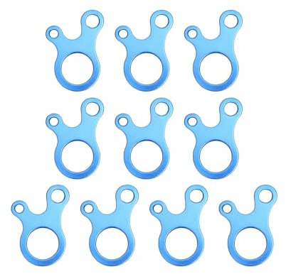 ANMITI Lot de 10 tendeurs de corde à 3 trous pour corde, régulateur, boucle de réglage de résistance, tendeurs de cordon de camping, outil de nouage