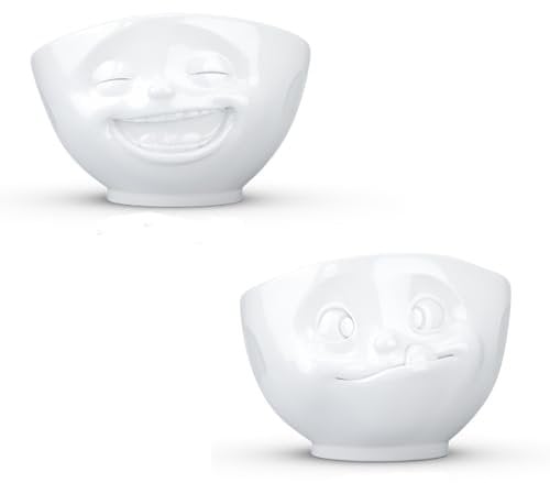 henger-mauk FIFTYEIGHT PRODUCTS Schüsseln-Set mit 2 süßen Überraschungen, TV-Bechern, 500 ml, lachend und lecker