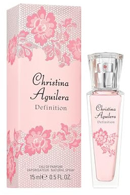 Christina Aguilera - Definition Eau de Parfum, leichtes Parfüm, mit Mandarine, Orchidee und Amber, blumige und zitrische Noten, erfrischender Duft, ideal für den Sommer, Parfüm für Damen - 15 ml
