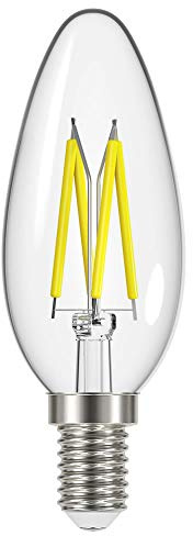 Energizer LED Dimmable Filament Candle Lamp Bulb SES E14 4.5W = 40W Warm White, (ENGS12856)