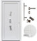 kuporta Kunststoff Haustür Eingangstür Nebeneingangstür Designline 108 x 208 cm weiß DIN links mit Stoßgriff-Set