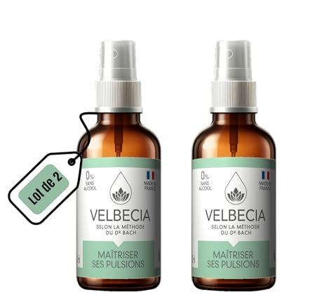 Velbecia® - Fleurs du Dr Bach Pulsions alimentaires 30 ml +1 OFFERT - SANS ALCOOL - Spray Utilisation facile
