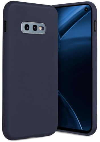 ONEFLOW SlimShield Pro für Samsung Galaxy S10e Hülle Ultra dünn erhöhter Rand, TPU Backcover minimalistisch Handyhülle flexibel, Schutzhülle mit Kamera- und Displayschutz, Blau