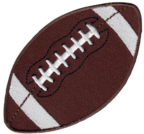 PatchMommy Football Rugby Patch Aufnäher Applikation zum Aufbügeln Bügelbild Ball Sport - für Kleidung Jeans Jacken Kinder Baby