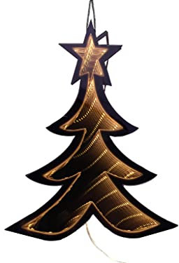 20 cm Weihnachtsbaum-förmiges Unendlichkeitslicht – 20 LED-Lichter